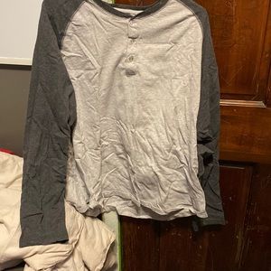 Womens xl cotton gray Henley shirt Amazon essentials brand